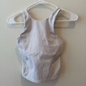 White Cross Back Athletic Tank